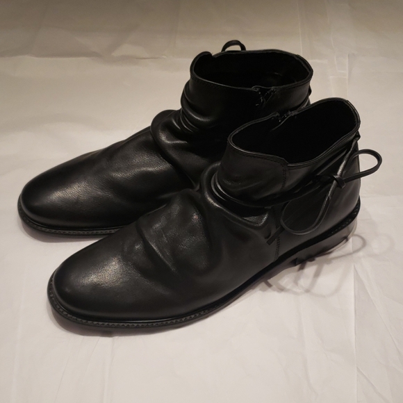 Thomas & Vine Slouchy Leather Boot NEW Men's 14 BLACK - Picture 10 of 16